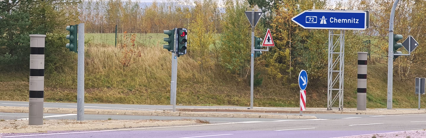 Blitzer Zwickau West an der A72